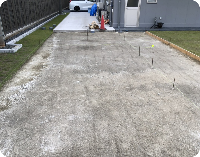 RC-40転圧後の土間下地
